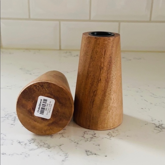 Crate&barrel Wood Taper Candle Holders - Picture 9 of 15